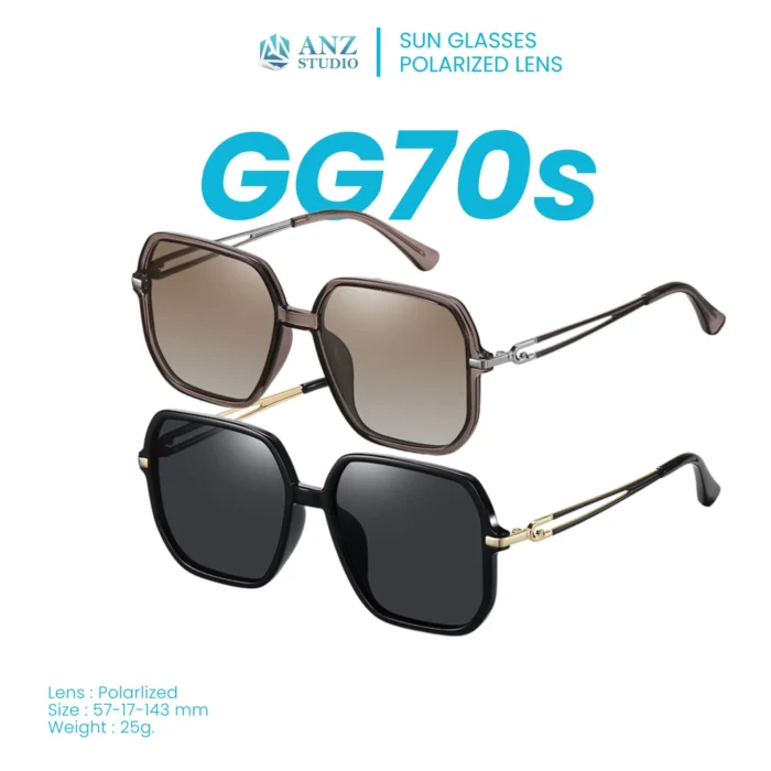 แว่นกันแดด รุ่น GG70s  ทรงเหลี่ยม Oversize พร้อมเลนส์ Polarized - Image 1