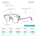 ANZ STUDIO แว่นกรองแสง รุ่น Ceres ฟรีเลนส์ Elements Blue Protection ตัดใหม่ตามค่าสายตา - Image 3