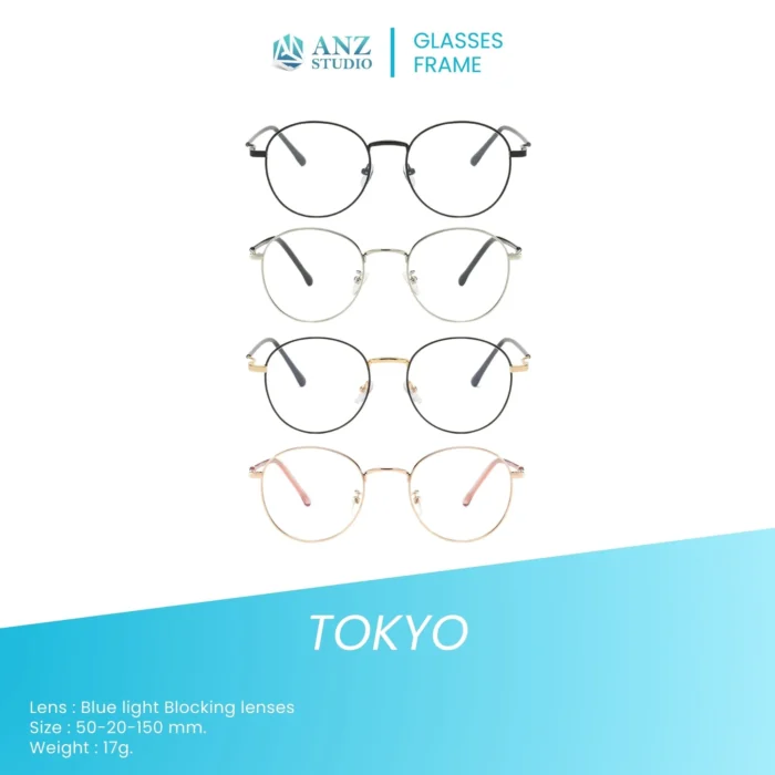 แว่นกรองแสงสีฟ้า Computer Glasses รุ่น Tokyo กรอบทรงกลม - Image 1