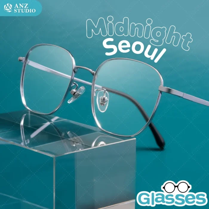 แว่นกรองแสงสีฟ้า รุ่น Midnight Seoul กรอบทรงเหลี่ยม Transition Lenses เปลี่ยนสีอัตโนมัติ - Image 4