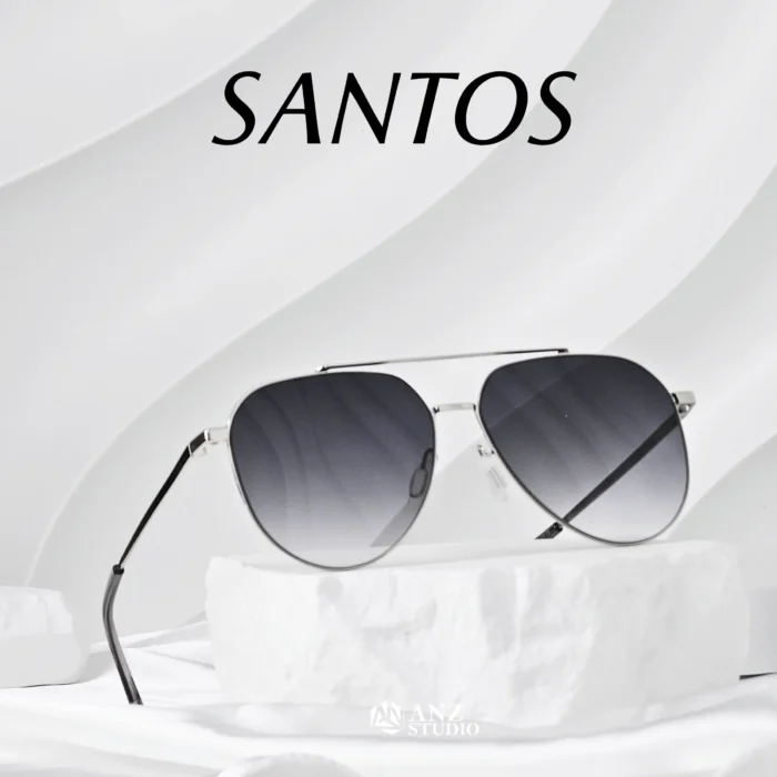 แว่นกันแดดรุ่น SANTOS แว่นกันแดดเลนส์ Nylon UV40 กรอบสแตนเลสแท้ - Image 5