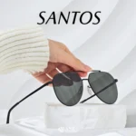 แว่นกันแดดรุ่น SANTOS แว่นกันแดดเลนส์ Nylon UV40 กรอบสแตนเลสแท้ - Image 3