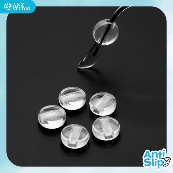 ซิลิโคนสวมขาแว่นตา เกี่ยวหูแว่นตา ทรงกลม เนื้อ PVC สีขาว - Image 8
