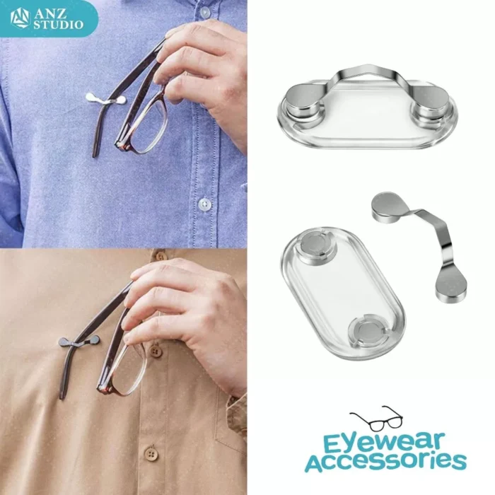 แม่เหล็กติดเสื้อแขวนแว่นตา Magnetic Eyeglass Holder มีหลายสี - Image 2