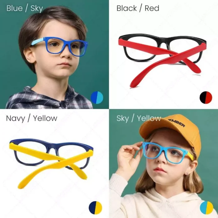แว่นกรองแสงสีฟ้าเด็ก ANZ รุ่น Wayfarer สำหรับเด็กอายุ 6-12 ปี - Image 5