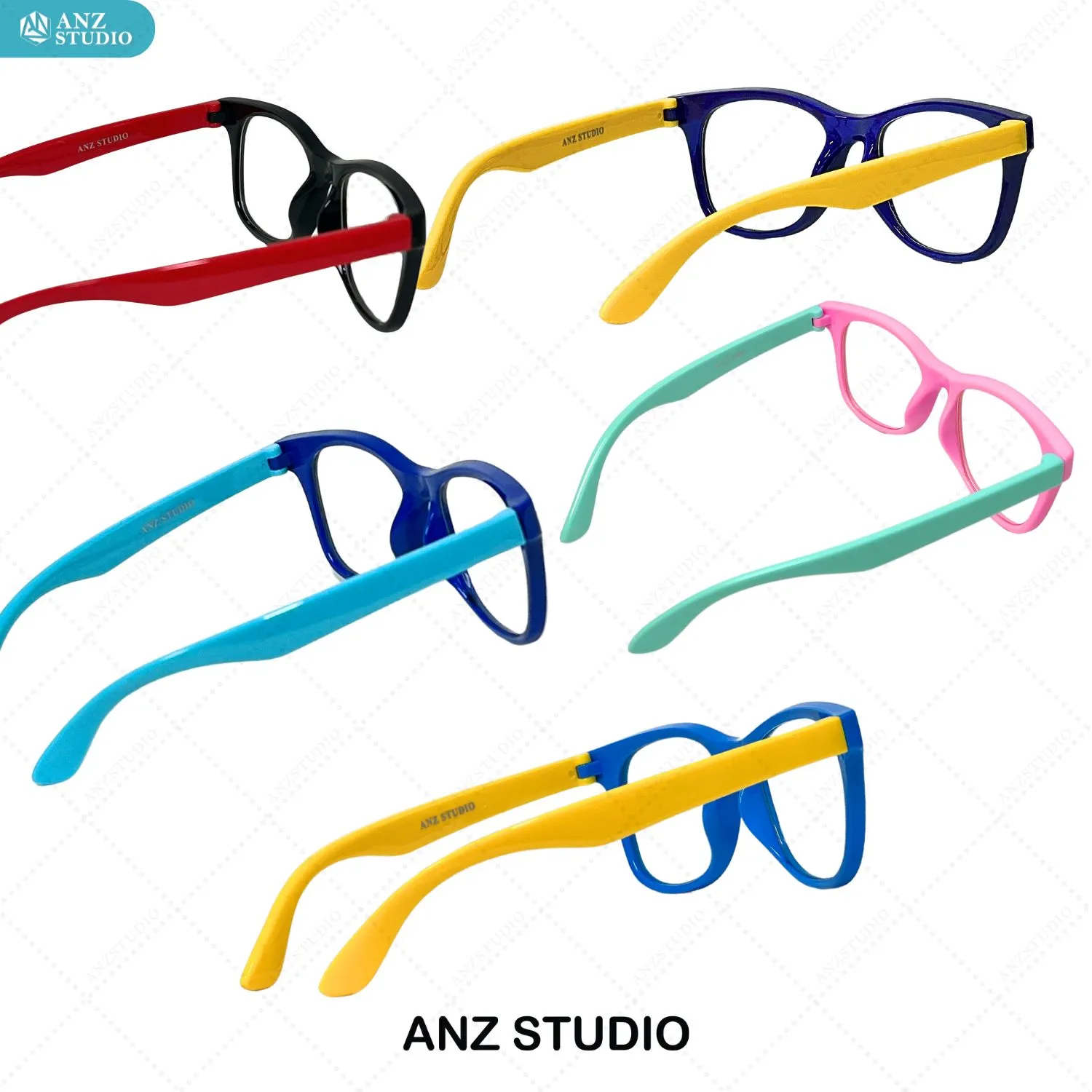 Kid-glasses-wayfarer (3) แว่นกรองแสงสีฟ้าเด็ก ANZ รุ่น Wayfarer สำหรับเด็กอายุ 6-12 ปี - Image 2