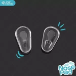 แป้นจมูกซิลิโคนแว่นตา ทรงเมล็ด แบบเสียบก้าน รุ่น T73 - Image 2