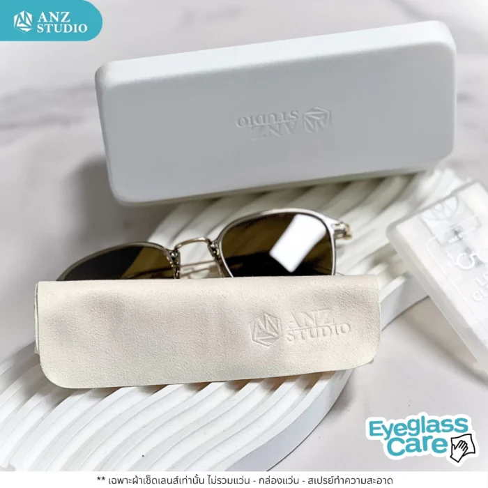 ผ้าเช็ดเลนส์แว่นตา ไมโครไฟเบอร์ พรีเมี่ยม ANZ Studio สีครีม - Image 4