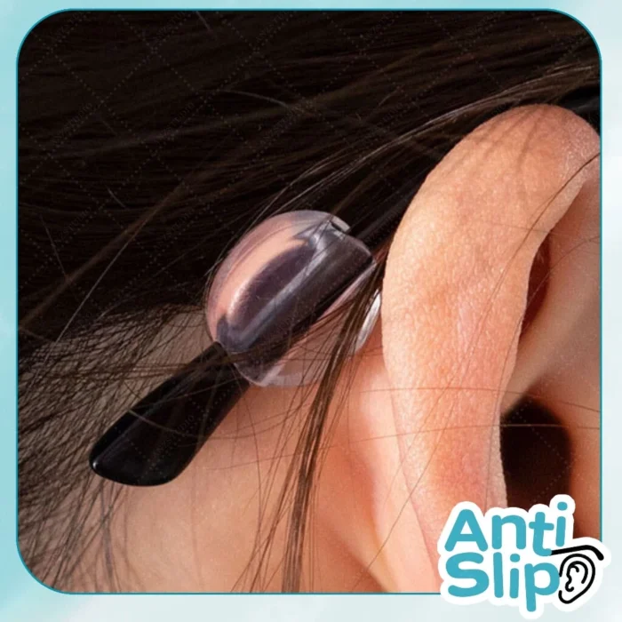 ซิลิโคนสวมขาแว่นตา เกี่ยวหูแว่นตา ทรงกลม เนื้อ PVC สีขาว - Image 5