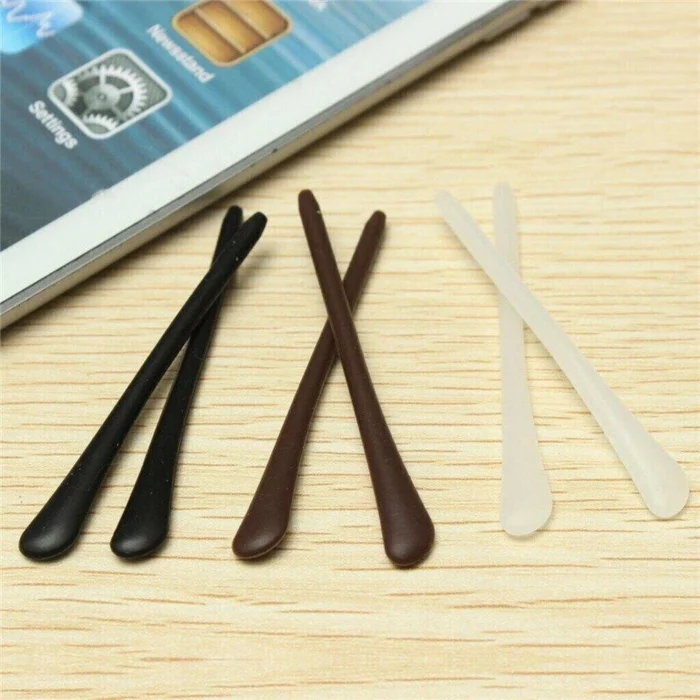 ซิลิโคนสวมขาแว่น แบบขาเรียว ปลอกขาแว่นตา รูกลม ยาว 6.3 cm มี 3 สี - Image 5