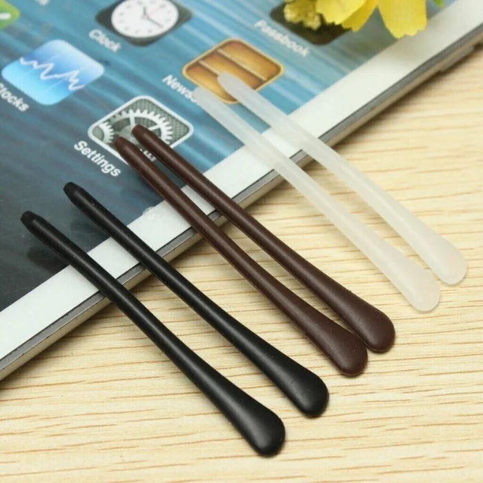 ซิลิโคนสวมขาแว่น แบบขาเรียว ปลอกขาแว่นตา รูกลม ยาว 6.3 cm มี 3 สี - Image 4
