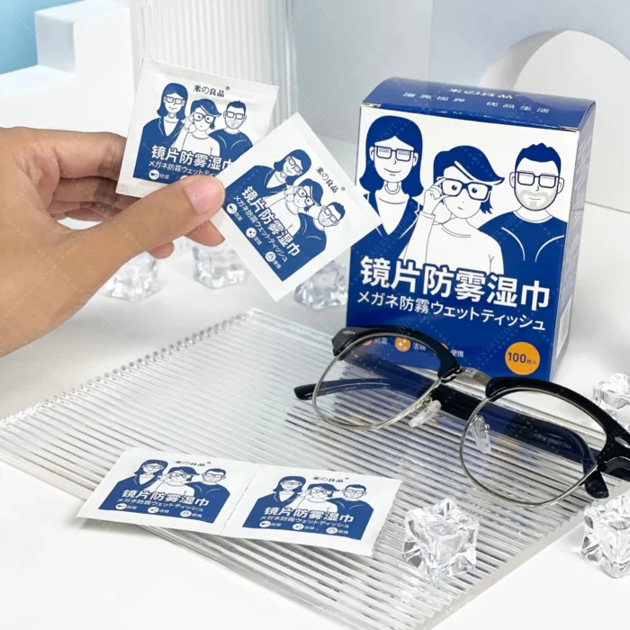 แผ่นเช็ดแว่นตา กันฝ้า Anti Fog (Nano Wipe) แห้งเร็ว ไม่ทิ้งรอย มี 5 คู่ / 50 คู่ - Image 2