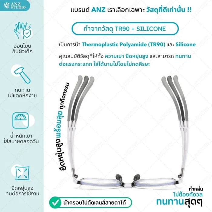 แว่นกรองแสงสีฟ้า ANZ รุ่น Clarity Kids สำหรับเด็กอายุ 3-12 ปี - Image 6