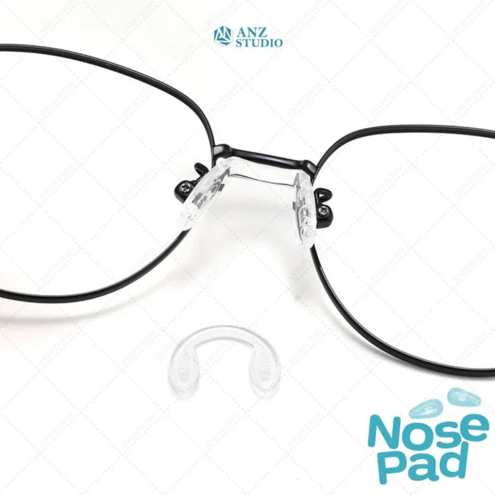 ซิลิโคนแป้นรองจมูกแว่นตา ทรงตัว U ติดตรงแป้น ฟรีน๊อต - Image 5