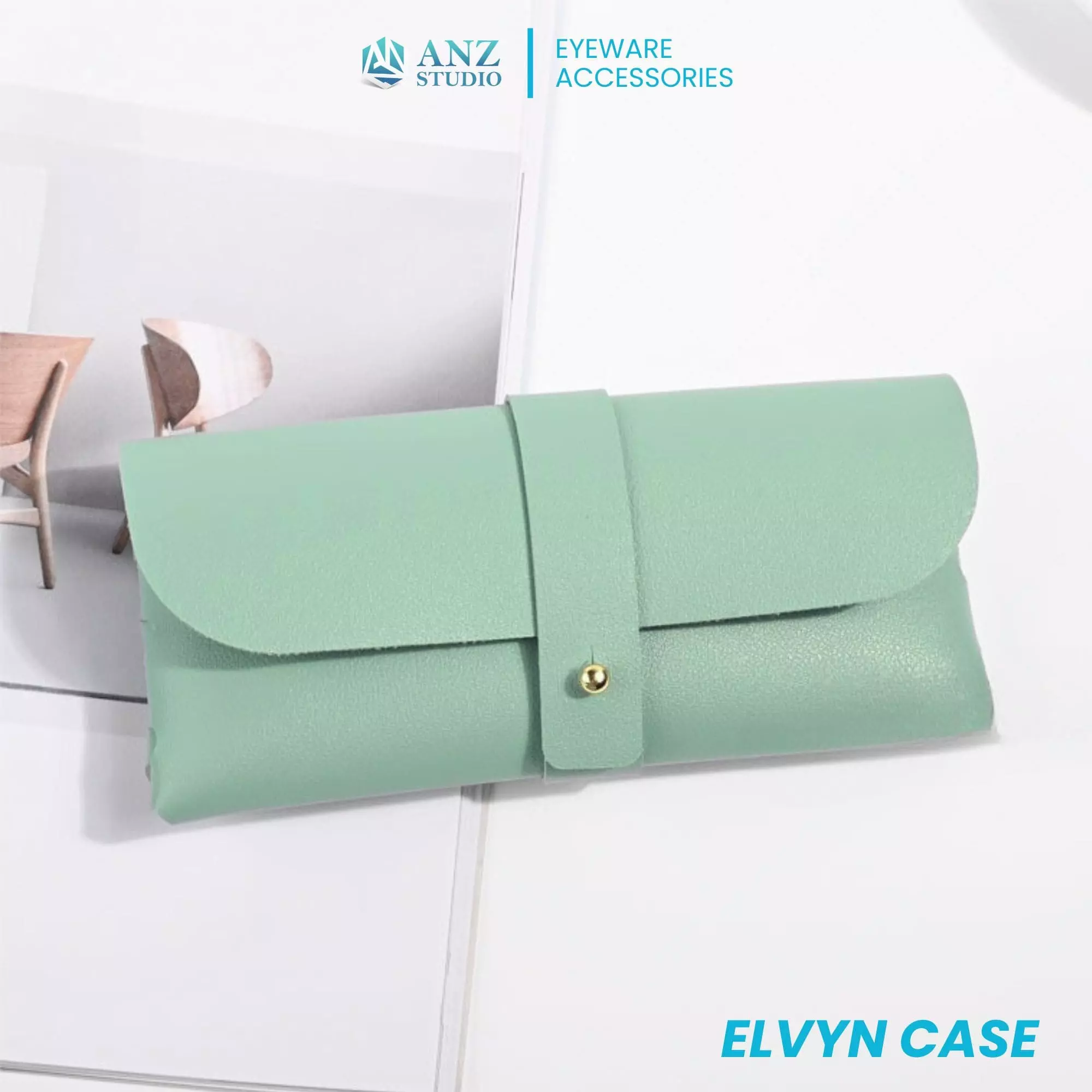 AnyConv.com__7 กระเป๋าใส่แว่นตาคลาสสิค รุ่น Elvyn Case แบบหนัง PU นิ่ม - Image 8