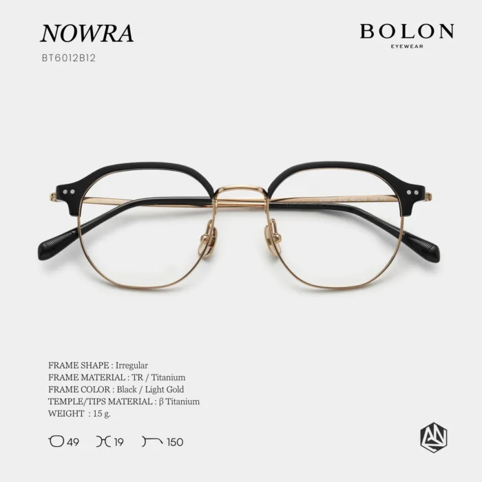แว่นตา BOLON NOWRA BT6012 – ทรง Irregular สไตล์เรโทรสุดคลาสสิก | ANZ STUDIO - Image 2