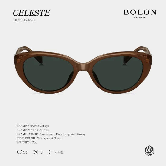 แว่นตา BOLON CELESTE BL5092 – ทรง Cat-eye สีสันหรูหราแบบ Monochrome | ANZ STUDIO - Image 2