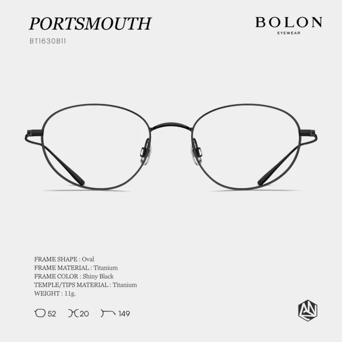 แว่นตา BOLON PORTSMOUTH BT1630 – ทรง Oval เฟรมบาง เบา เรียบหรูสำหรับผู้หญิง | ANZ STUDIO - Image 2