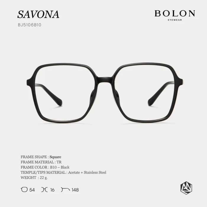 แว่นตา BOLON SAVONA BJ5106 – ทรง Square สไตล์มินิมอลเฉียบบางเบา | ANZ STUDIO - Image 3