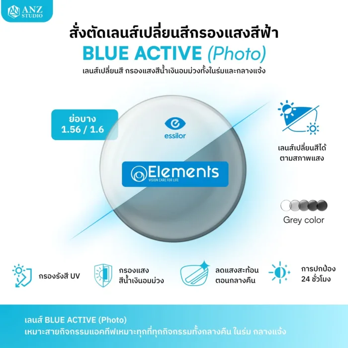 ตัดเลนส์สายตา Elements by Essilor กรองแสงสีฟ้า - Image 2
