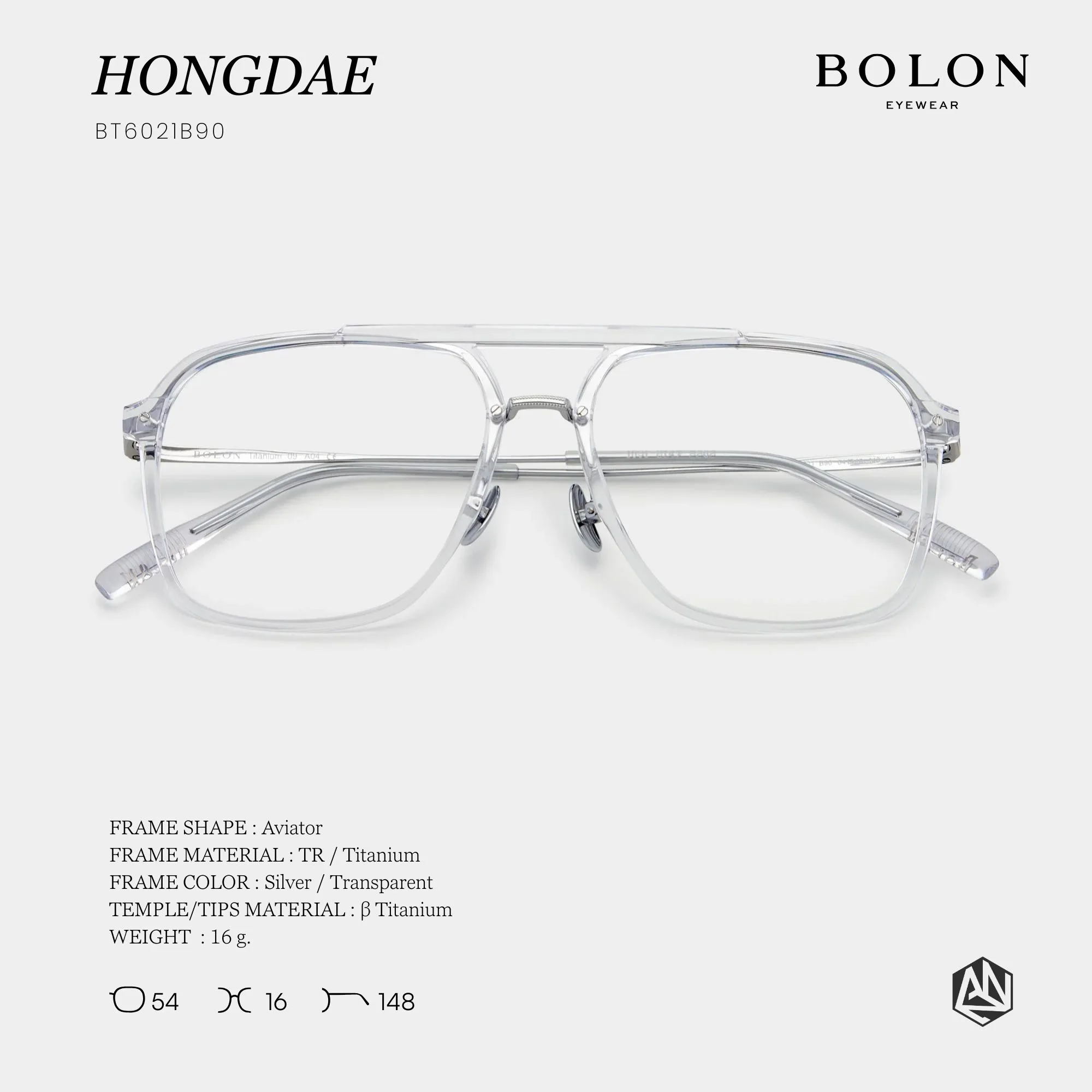 3 แว่นตา BOLON HONGDAE BT6021 – ทรง Aviator ดีไซน์ทรงพลัง | ANZ STUDIO - Image 3