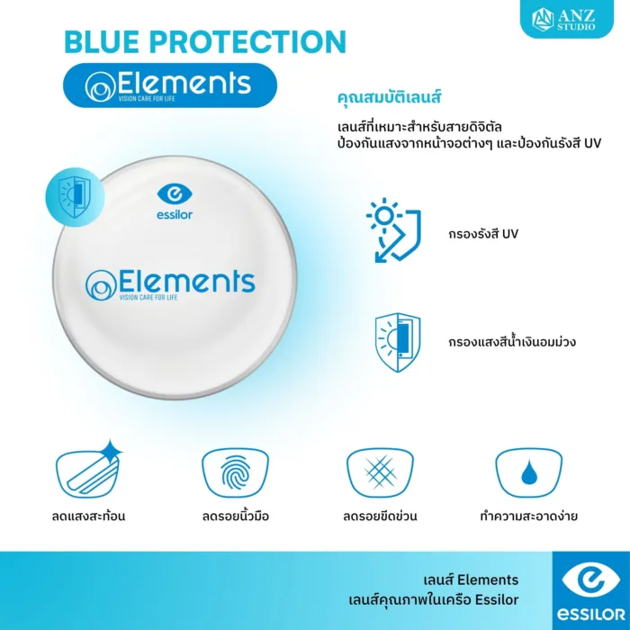 ตัดเลนส์สายตา Elements by Essilor กรองแสงสีฟ้า - Image 7