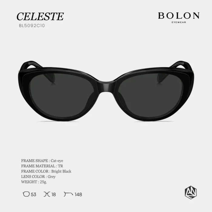แว่นตา BOLON CELESTE BL5092 – ทรง Cat-eye สีสันหรูหราแบบ Monochrome | ANZ STUDIO - Image 5
