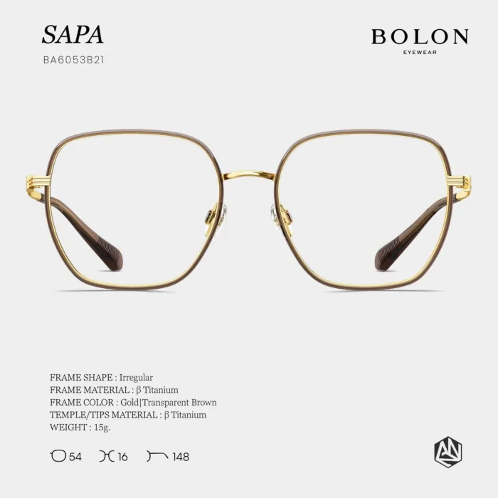 แว่นตา BOLON SAPA BA6053 – ทรง Irregular ขนาด Oversized สำหรับผู้หญิง | ANZ STUDIO - Image 5