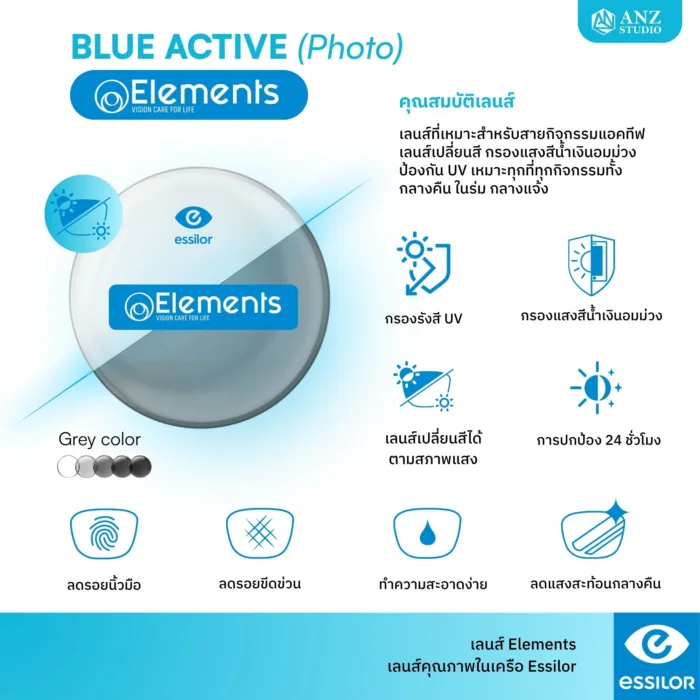 ตัดเลนส์สายตา Elements by Essilor กรองแสงสีฟ้า - Image 5
