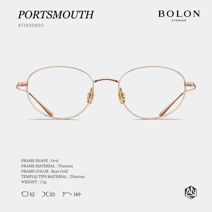 แว่นตา BOLON PORTSMOUTH BT1630 – ทรง Oval เฟรมบาง เบา เรียบหรูสำหรับผู้หญิง | ANZ STUDIO - Image 8