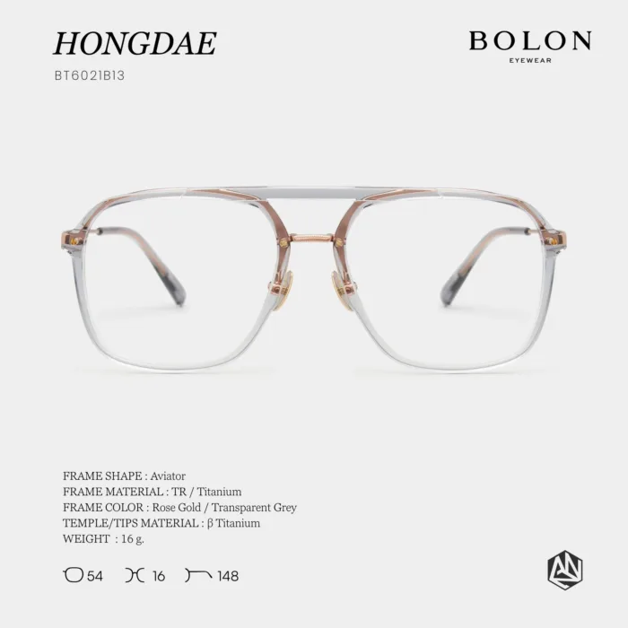 แว่นตา BOLON HONGDAE BT6021 – ทรง Aviator ดีไซน์ทรงพลัง | ANZ STUDIO - Image 6