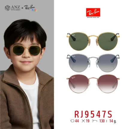 Ray-Ban Junior Round RJ9547S Sunglasses Size 44 แว่นกันแดดเด็ก ทรงกลม