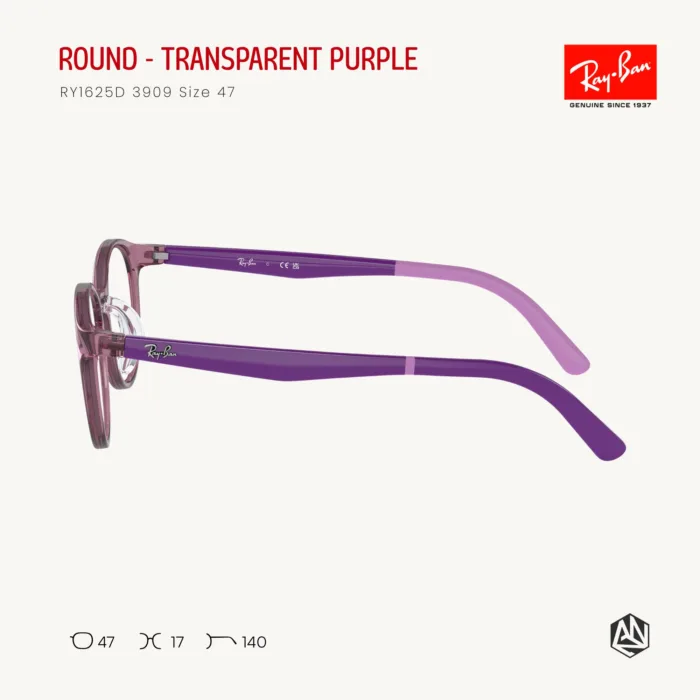 Ray-Ban Junior Round RY1625D Eyeglasses Size 47 กรอบแว่นสายตาเด็ก ทรงกลม - Image 7