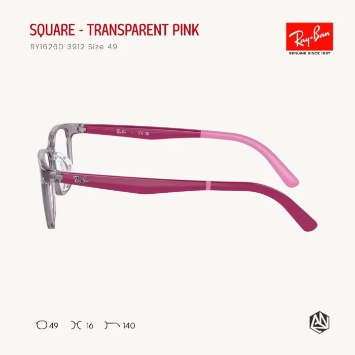 Ray-Ban Junior RY1626D Eyeglasses Size 49 แว่นสายตาเด็ก ทรงเหลี่ยม - Image 10