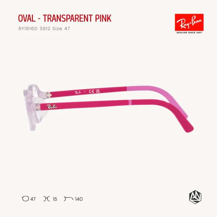 Ray-Ban Junior Oval RY1616D Eyeglasses Size 47 กรอบแว่นเด็ก - Image 10