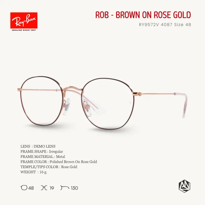 Ray-Ban Kids Rob RY9572V Eyeglasses Size 47 กรอบแว่นเด็ก - Image 9