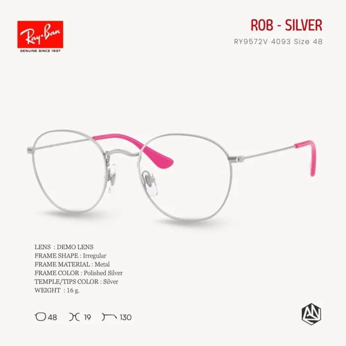 Ray-Ban Kids Rob RY9572V Eyeglasses Size 47 กรอบแว่นเด็ก - Image 12