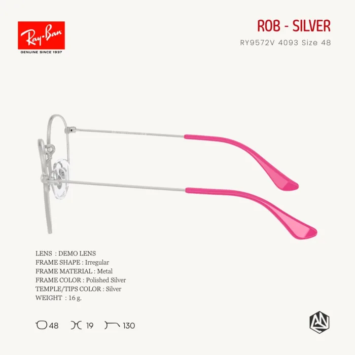 Ray-Ban Kids Rob RY9572V Eyeglasses Size 47 กรอบแว่นเด็ก - Image 13