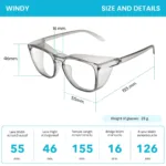 แว่นกรองแสงสีฟ้า รุ่น WINDY Anti-Fog กันลม ป้องกันฝุ่น PM2.5 - Image 2