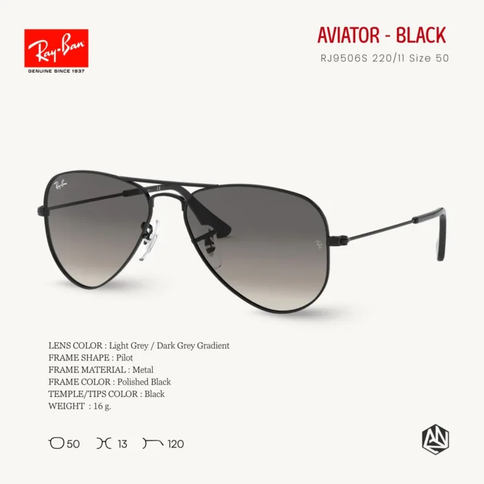 Ray-Ban Junior Round RJ9547S Sunglasses Size 44 แว่นกันแดดเด็ก ทรงกลม - Image 3