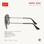 Ray-Ban Junior Aviator RJ9506S Sunglasses Size 50 แว่นกันแดดเด็ก - Image 4