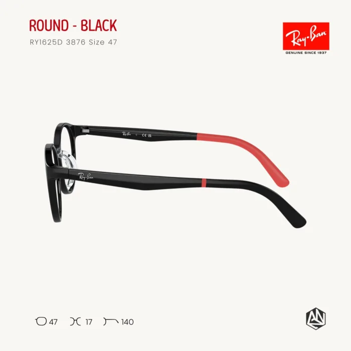 Ray-Ban Junior Round RY1625D Eyeglasses Size 47 กรอบแว่นสายตาเด็ก ทรงกลม - Image 3