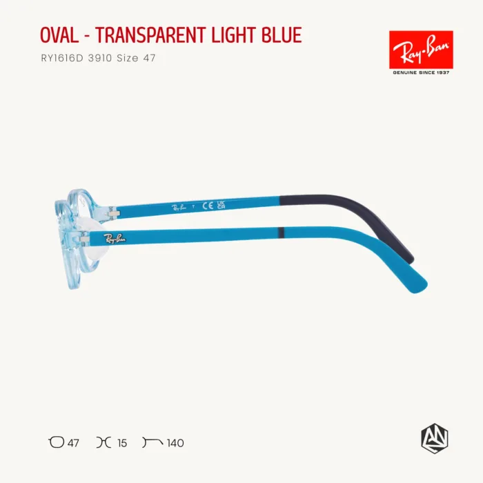 Ray-Ban Junior Oval RY1616D Eyeglasses Size 47 กรอบแว่นเด็ก - Image 4