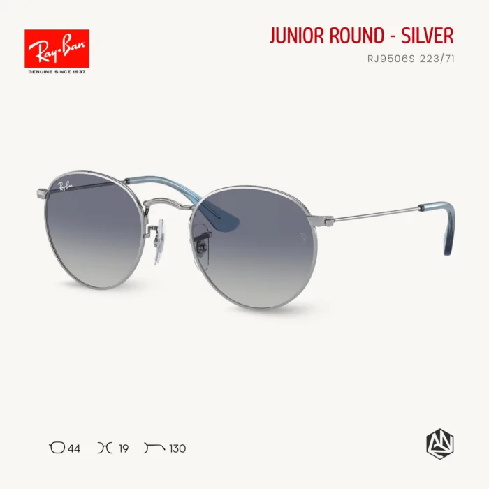 Ray-Ban Junior Round RJ9547S Sunglasses Size 44 แว่นกันแดดเด็ก ทรงกลม - Image 6