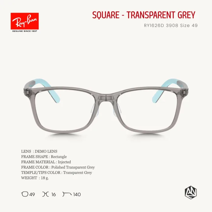 Ray-Ban Junior RY1626D Eyeglasses Size 49 แว่นสายตาเด็ก ทรงเหลี่ยม - Image 2