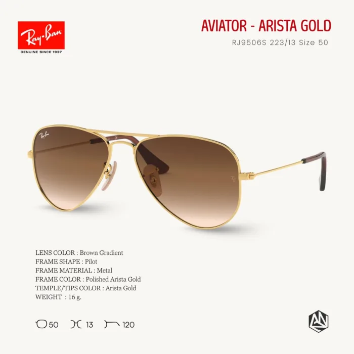 Ray-Ban Junior Round RJ9547S Sunglasses Size 44 แว่นกันแดดเด็ก ทรงกลม - Image 6