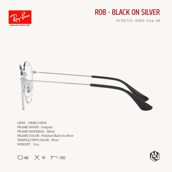 Ray-Ban Kids Rob RY9572V Eyeglasses Size 47 กรอบแว่นเด็ก - Image 4