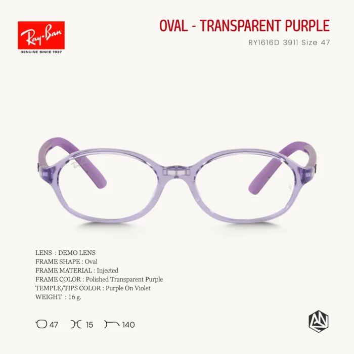 Ray-Ban Junior Oval RY1616D Eyeglasses Size 47 กรอบแว่นเด็ก - Image 11