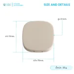ตลับคอนแทคเลนส์ Cubebox สไตล์มินิมอล พร้อมกระจกและอุปกรณ์ในตัว - Image 6
