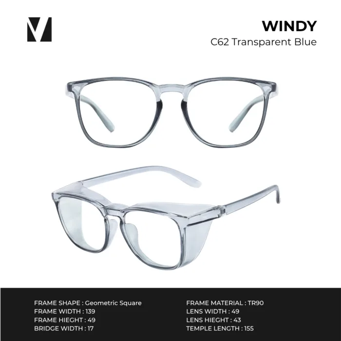 แว่นกรองแสงสีฟ้า vanta. WINDY Anti-Fog กันลม ป้องกันฝุ่น PM2.5 - Image 8